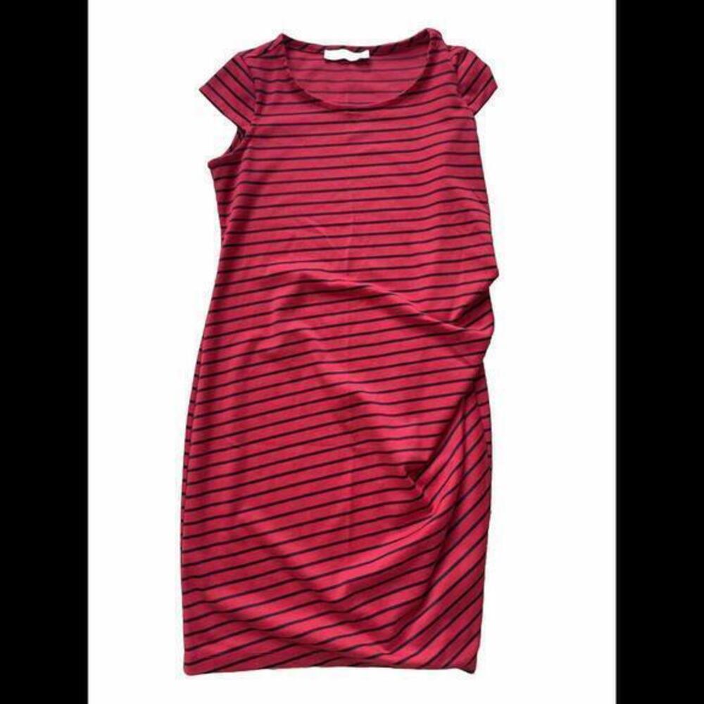 Jules & Jim  Red‎ Blue Striped Sleeveless Dress, Size Large